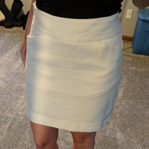 Loft White Skirt with Pockets